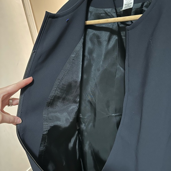 Jones New York Platinum Women’s black full zip blazer jacket size 16 - Picture 5 of 6